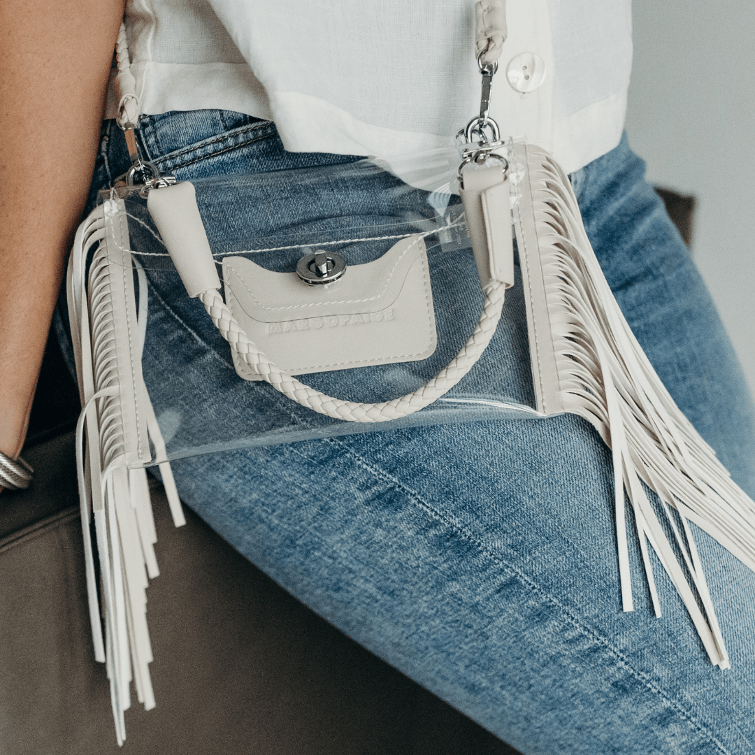 Clear Fringe Crossbody