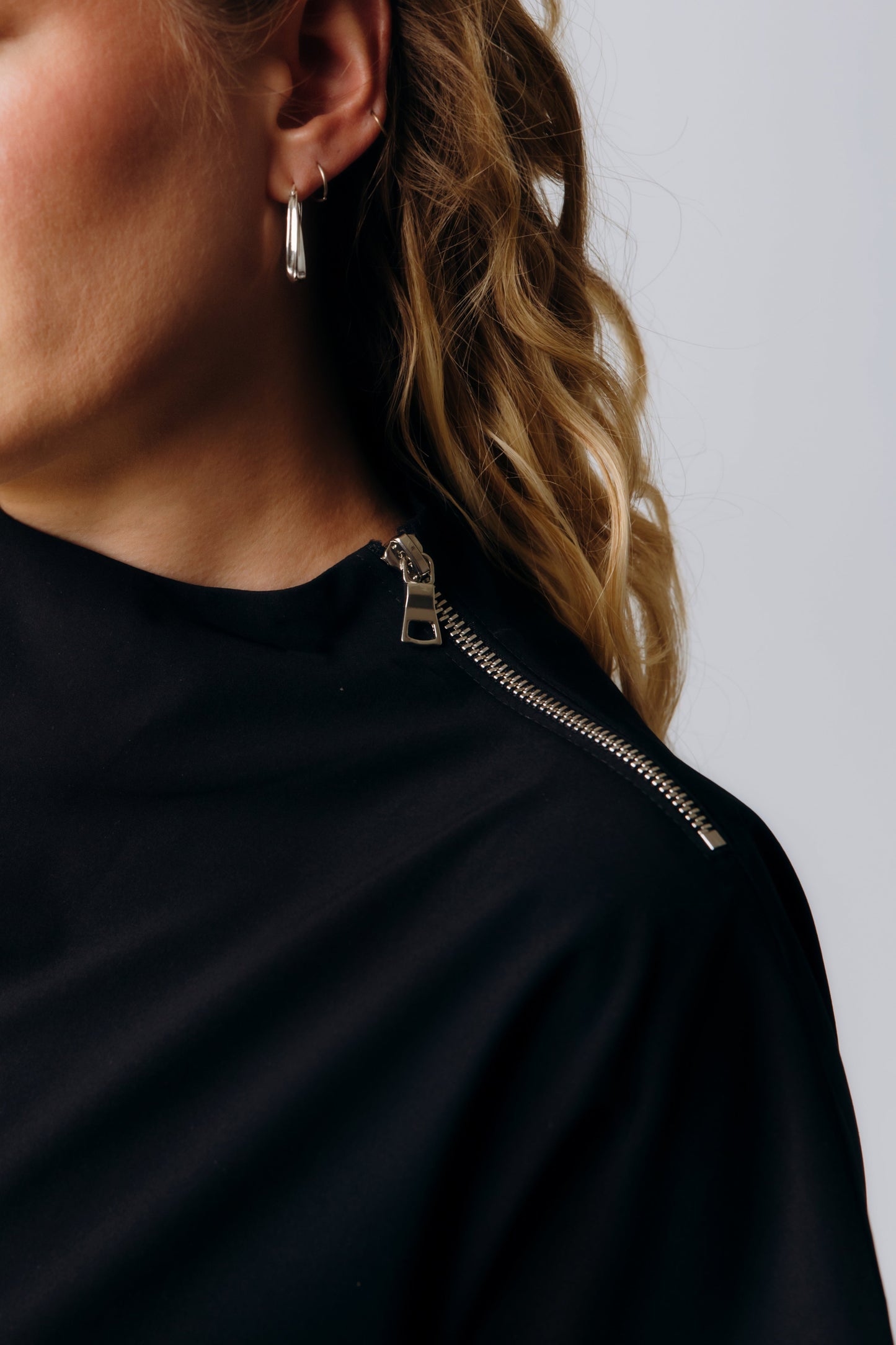 Mock Neck Shoulder Zip Dress - Margo Paige