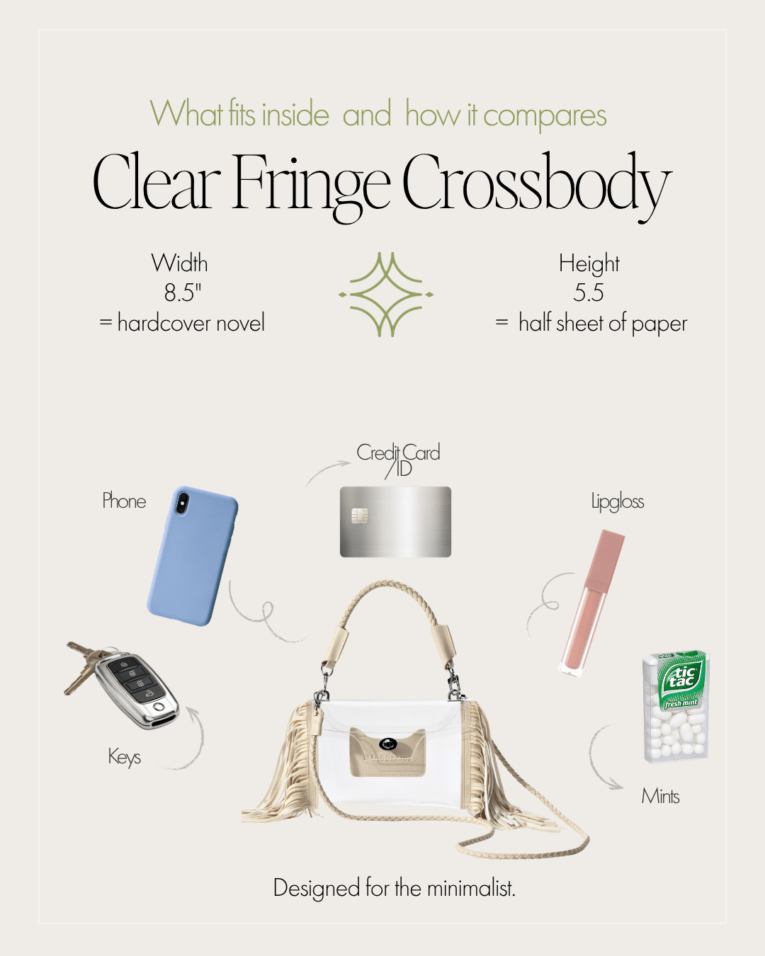 Clear Fringe Crossbody - Margo Paige
