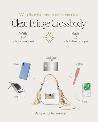 Clear Fringe Crossbody - Margo Paige