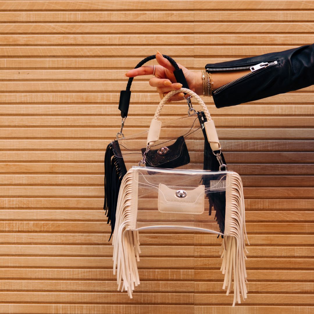 Transparent Crossbody Bag with Fringe Detail – Margo Paige
