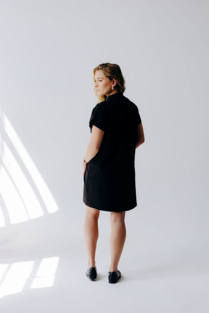 Mock Neck Shoulder Zip Dress - Margo Paige