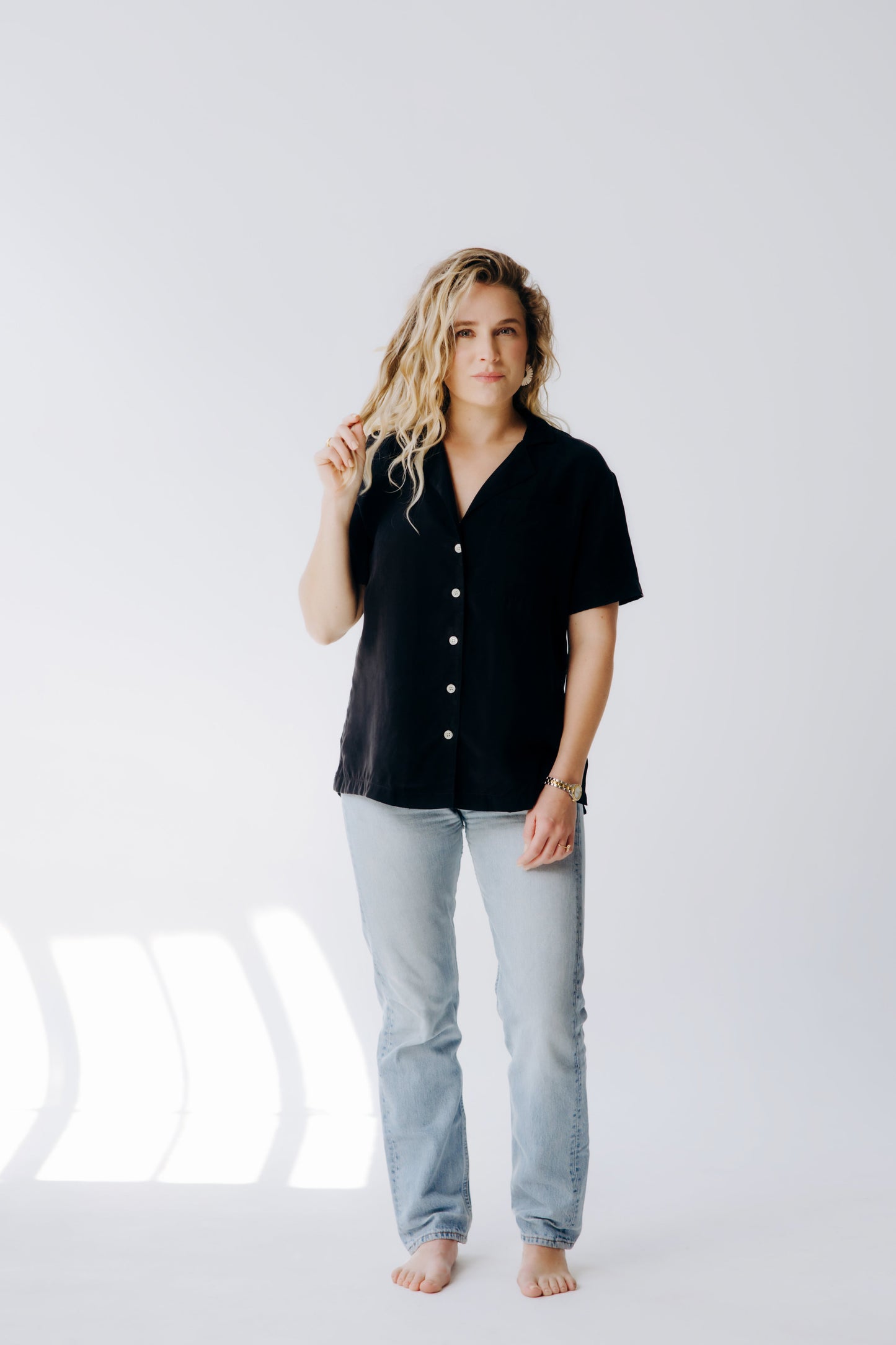 Washable Silk Button Down Shirt - Margo Paige
