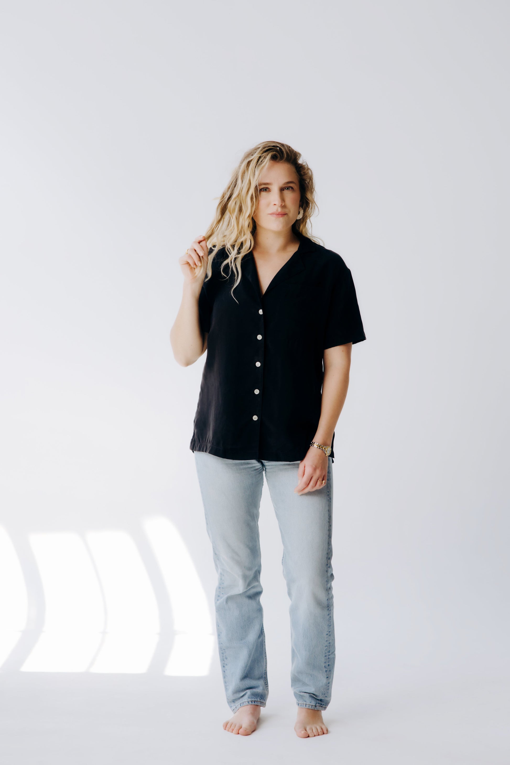 Washable Silk Button Down Shirt - Margo Paige