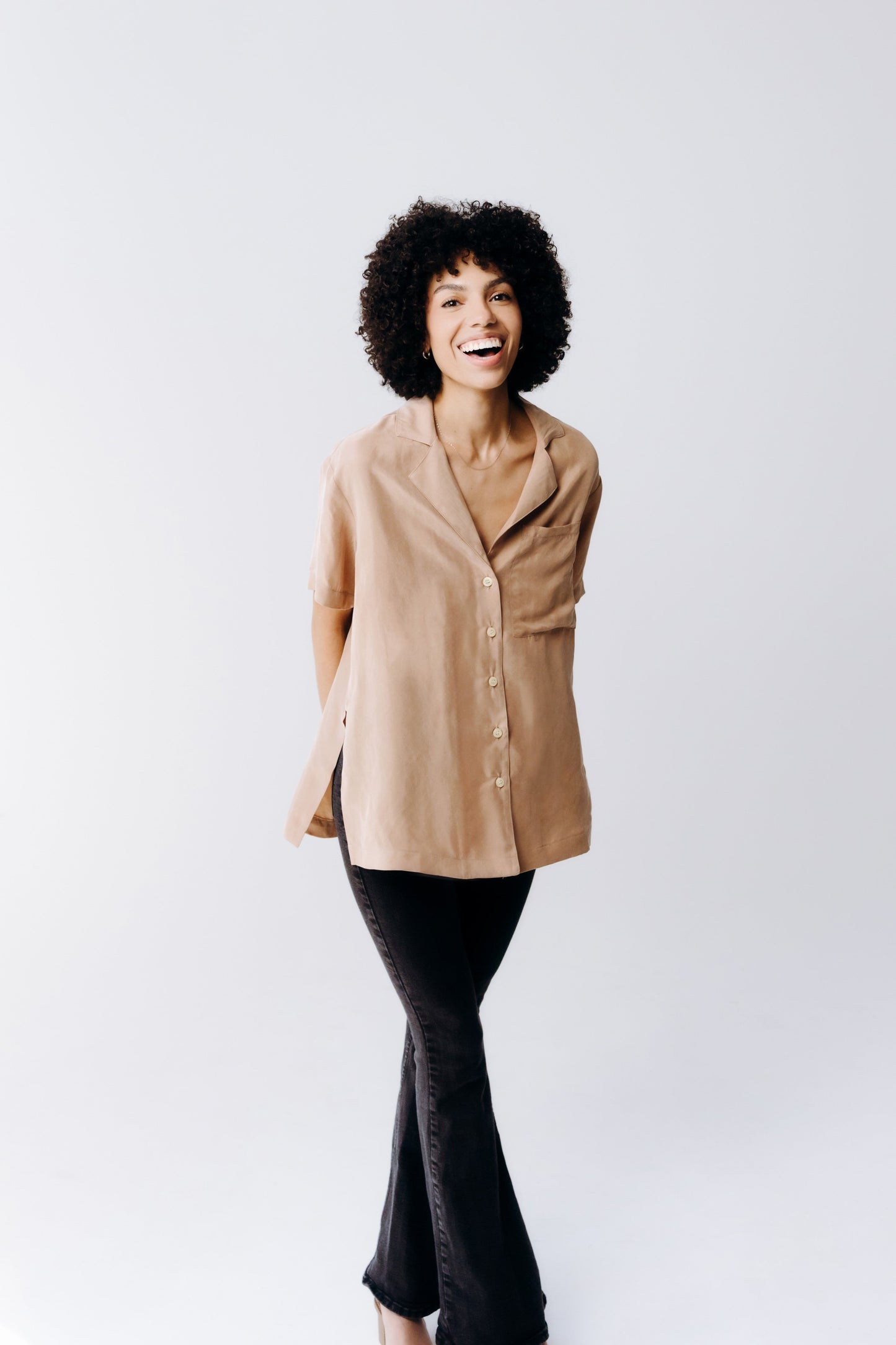 Washable Silk Button Down Shirt - Margo Paige