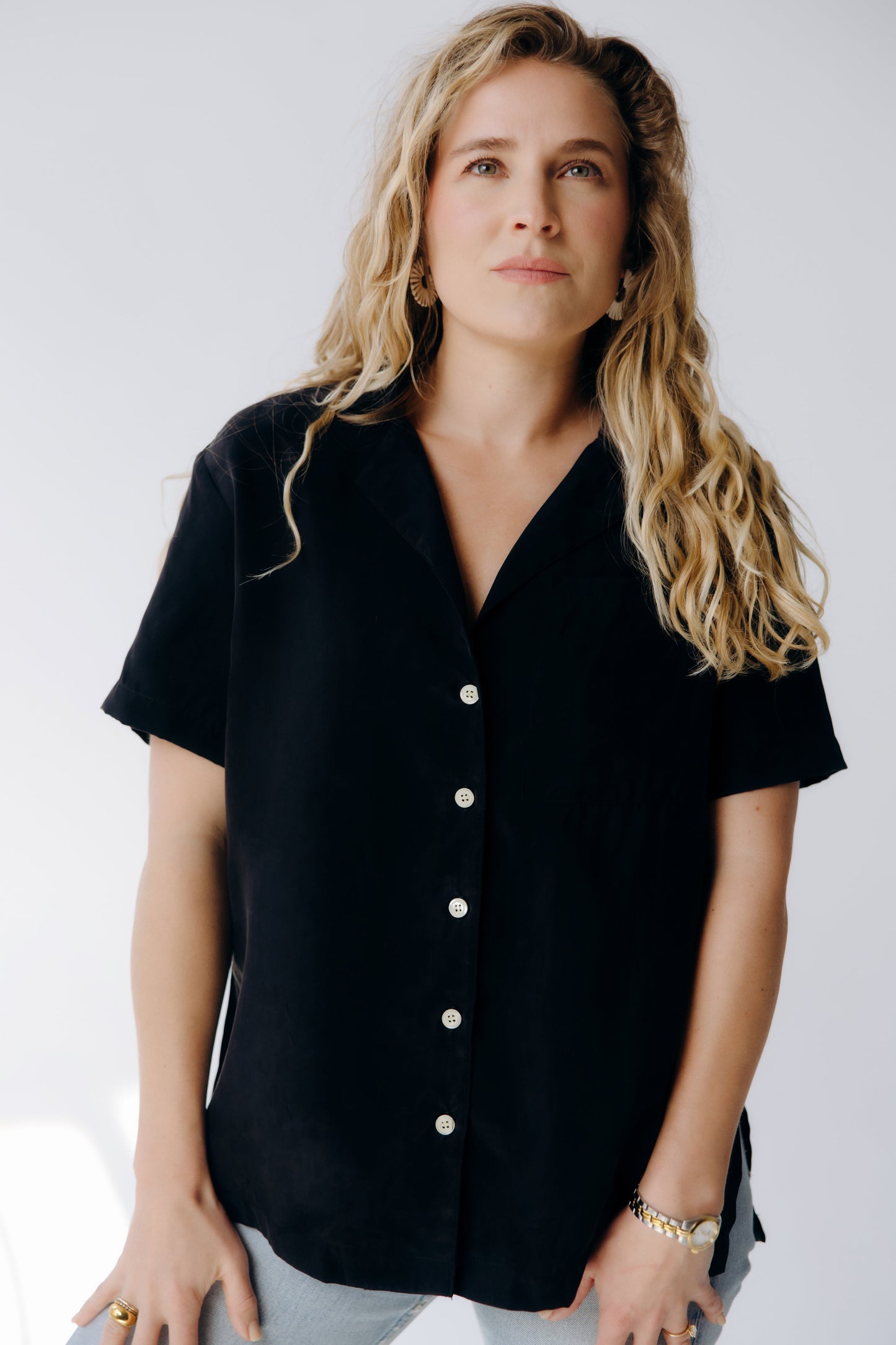Washable Silk Button Down Shirt - Margo Paige