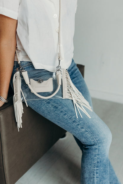 Clear Fringe Crossbody